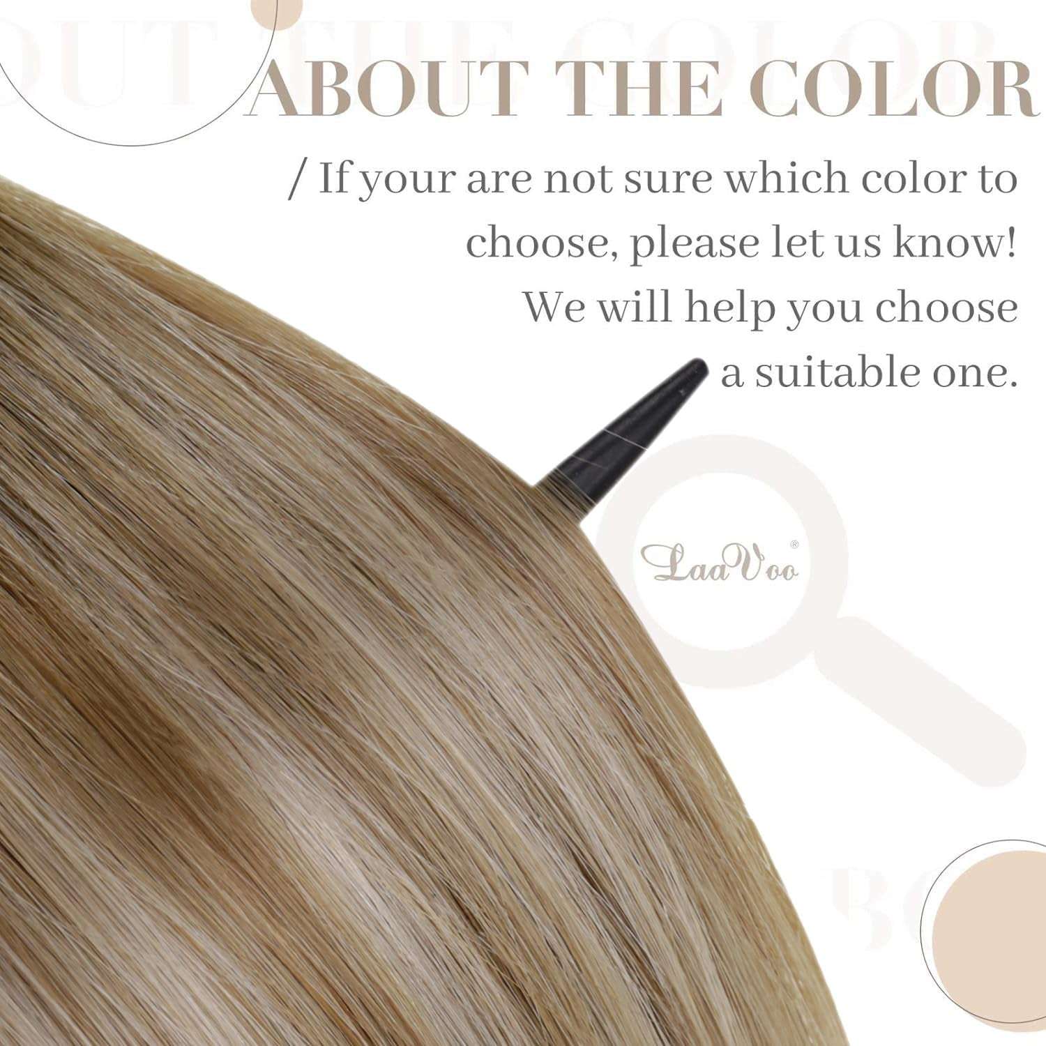 U Tip Hair Extensions Real Human Hair - Medium Brown Ombre, Golden Blonde Balayage, Platinum Blonde - 20Inch, 50G/S