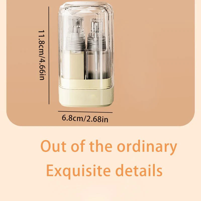 2 Pieces of 5-In-1 Camping Portable Dispenser Bottle, Travel Portable Dispenser Bottle, Spray Bottle Set, Portable Cosmetic Dispensing Storage Bottle Smokeless Stainless Sturdy Trekking Poles for Hiking