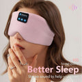 Soft Sleep Eye Mask Bluetooth Headband Wireless Headphones,  Adjustable Sleep Mask for Sleeping Meditation Insomnia Night Mask Music Eye Cover for Side Sleepers Airplane Travel, Pink