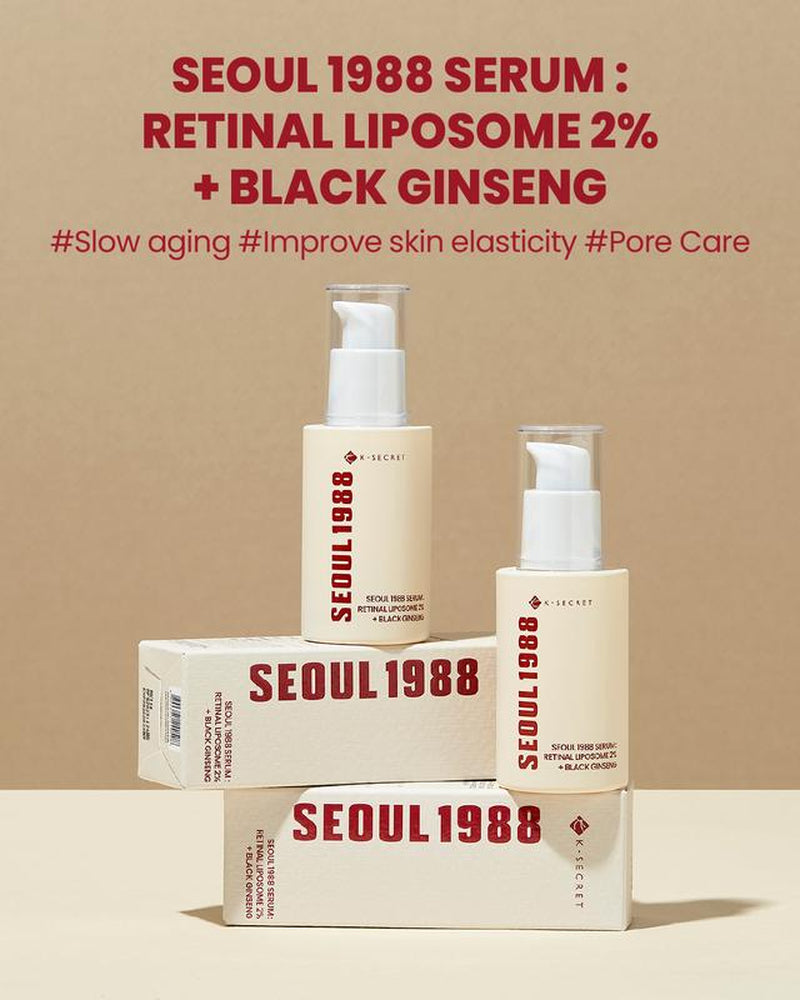 [KSECRET Official] SEOUL 1988 Retinal Night Routine Set | Retinal Serum + Retinal Eye Cream + Retinal Cream + Snail Essence + Cleansing Oil + Cleansing Foam