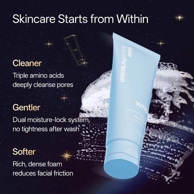 [WNP Official] WNP Holiday Skin Revival | Cleanser + Toner + HA Serum + Oil Serum + Eye Cream + Collagen Mask + Christmas Warm Set | 4D Hyaluronic Acid, Ceramides, Peptides, Centella Asiatica Extract, Collagen | Hydrating Skin | Gift of Choice