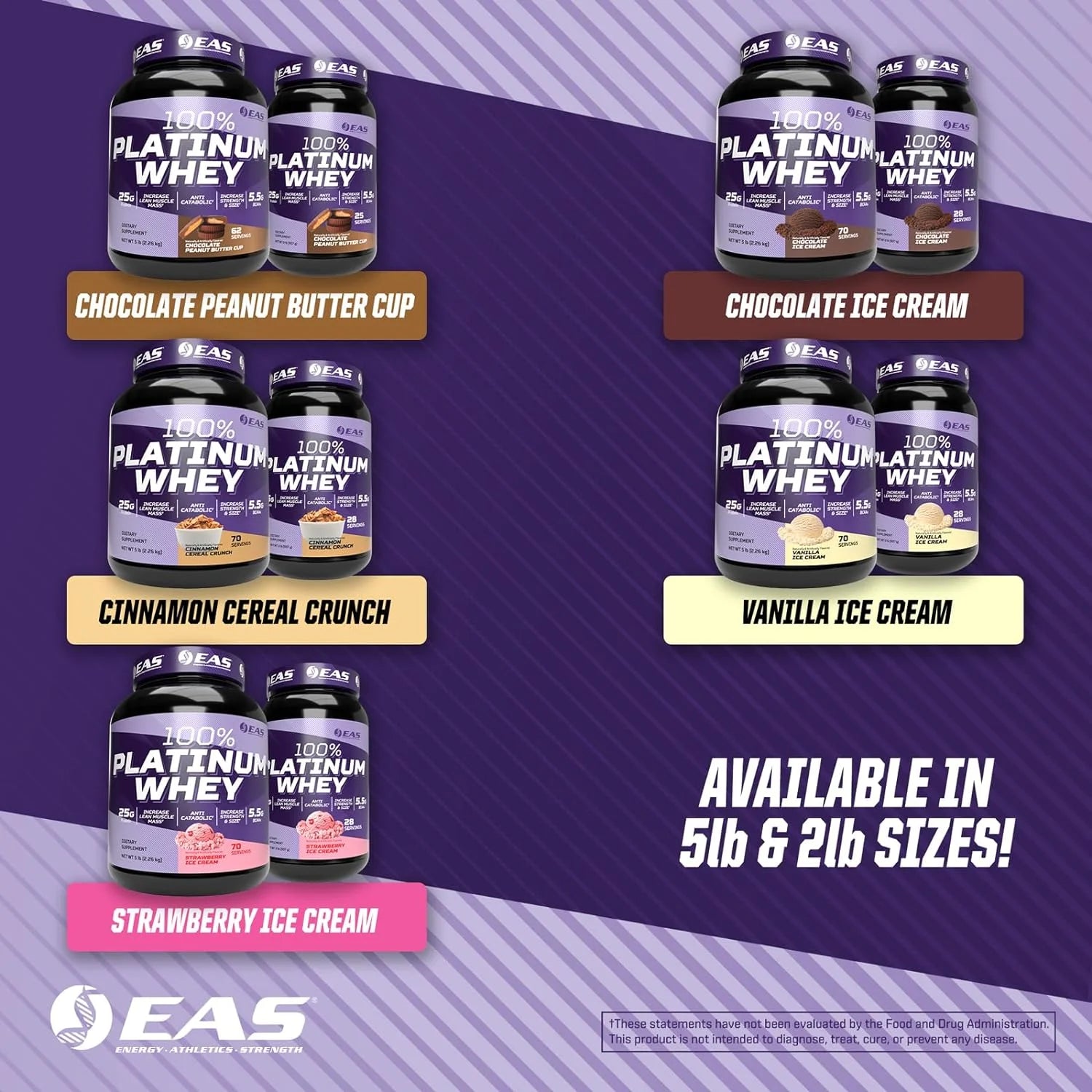 100% Platinum Whey Powder - 25G Protein, anti Catabolic, 5.5G Bcaas - 5Lb Chocolate Ice Cream