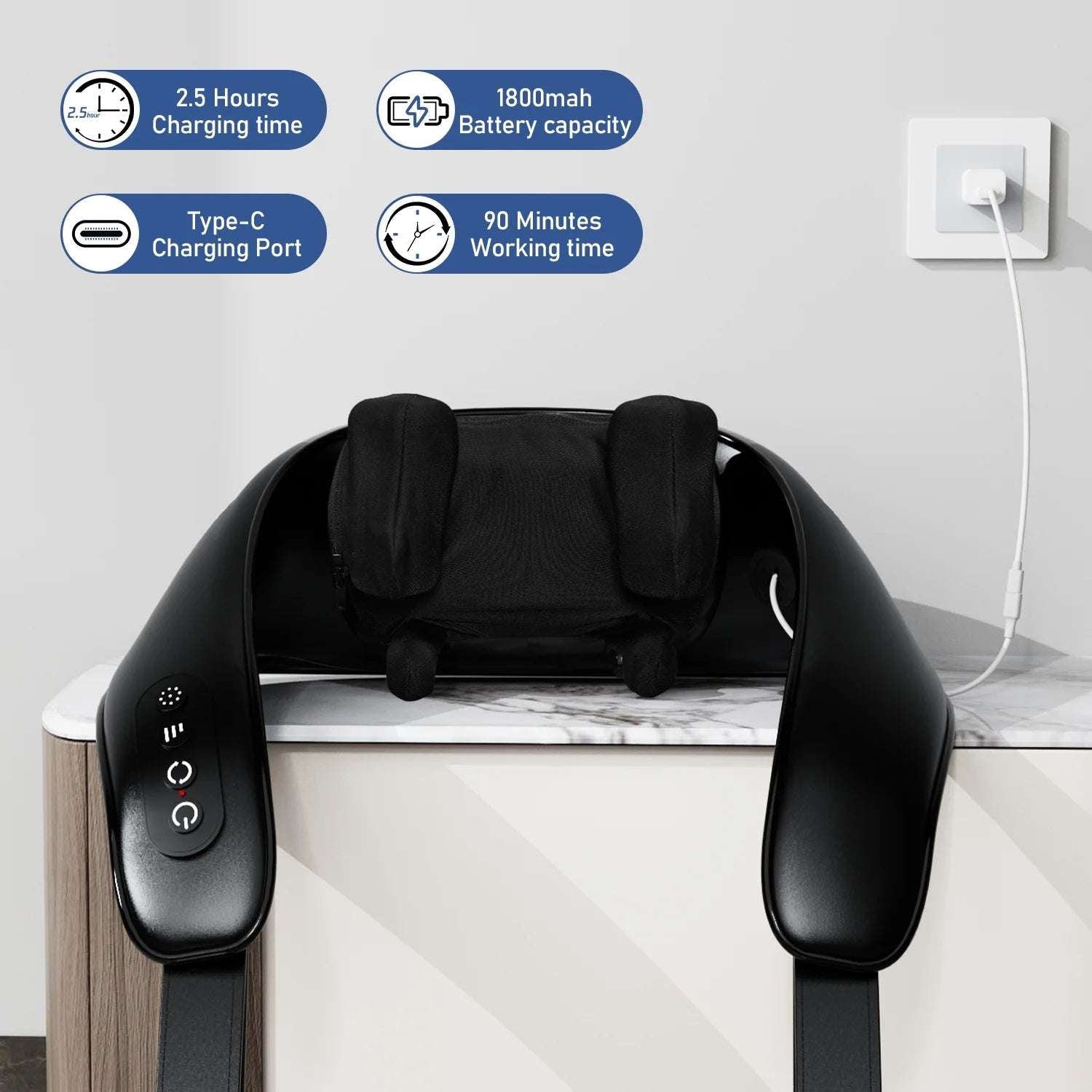 Neck Massager with Heat, Cordless Shoulder Massager, 4D Deep Kneading Shiatsu Shoulder and Neck Massage, Gift for Mother'S Day and Father'S Day