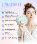 Red Light Therapy Mask for Face, 7 Colors LED Face Mask Light Therapy at Home, Led Face Mask Light Therapy, Green