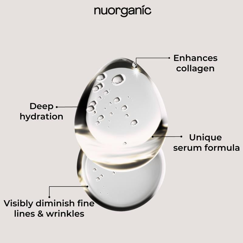 Nuorganic Face Lifting Serum | Anti-Aging Skincare for Skin Repair, Hyaluronic Acid, Vitamin C, All in One Serum for Fine Lines and Wrinkles, Organic Ingredients