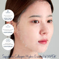 Sapphire Collagen Hydro Essential Mask, 10 Sheets – Moisturizing & Soothing Sheet Mask with Collagen & Ceramide, 1.01 Fl.Oz (30Ml) X 10Ea