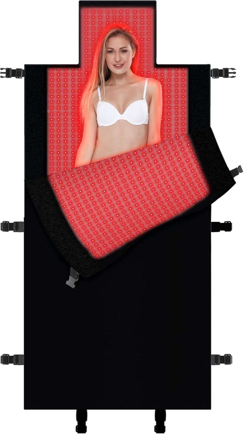 2025 New Dual Wavelength LED Beads 660Nm&850Nm Red Light Therapy Mat Full Body Used to Relieve Pain 73''X 33''