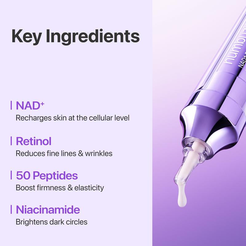 Numbuzin No.9 NAD+ Glow Up Duo - Advanced Anti-Aging Solution with NAD, Peptides, PDRN, Retinol, and Niacinamide for Wrinkles, Fine Lines, Eye Bags, Dark Circles, and Firming