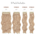 Clip in Wavy Hair Extensions for Women 22 Inch 4PCS Hairpieces Synthetic Long Natural Thick Hair Pieces for Women