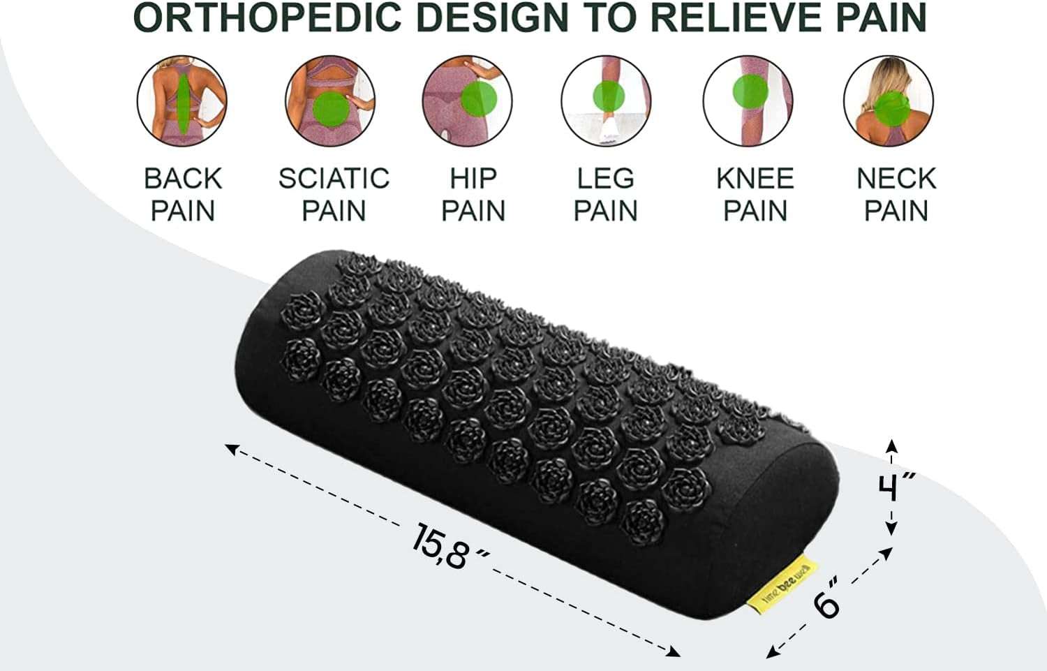 Acupressure Mat and Pillow Set | Acupuncture Mat for Back and Neck Pain Relief | Pranamat Inspired Accupressure Mats for Stress, Sciatic Pain, Feet Massage | Eco-Friendly Travel Bag Included