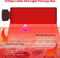 Red Light Therapy Mat for Body with 1560 Leds, Infrared Light Therapy Pad for Full Body Pain Relief, Large Yoga Red Light Mat with Small Bonus Mat (Black 71X23.7 Inch)