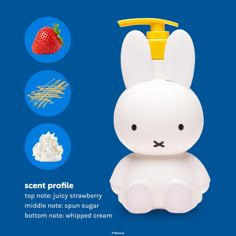 The Crème Shop X Miffy Sweet Wonder Collection Hydrating Body Lotion & Shower Gel Bundle with Hyaluronic Acid Vitamin C Gentle Nourishing Strawberry Fragrance Cream Moisturizing Set Daily Moisturize Moisturizer Moisture