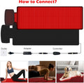 Red Light Therapy Mat for Body with 1560 Leds, Infrared Light Therapy Pad for Full Body Pain Relief, Large Yoga Red Light Mat with Small Bonus Mat (Black 71X23.7 Inch)