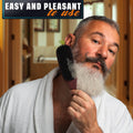 Boar Bristle Beard Brush for Men – 9 Soft Boar Bristle Hair Brush for Slick Back Beards & Mustaches – Ergonomic Handle Non Slip Grip Durable Design Thoughtful Gift for Grooming Enthusiasts
