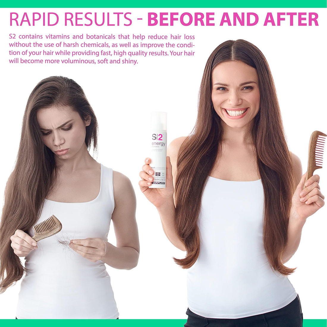 S2 anti Hair Loss Biotin Shampoo Natural Hair Thickening Shampoo for All Hair Types Professional Sulfate Free Hair Growth Solution for Men and Women Infused with Peppermint and Eucalyptus By