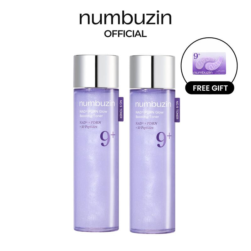 Numbuzin No.9 NAD+ Glow Up Duo - Advanced Anti-Aging Solution with NAD, Peptides, PDRN, Retinol, and Niacinamide for Wrinkles, Fine Lines, Eye Bags, Dark Circles, and Firming