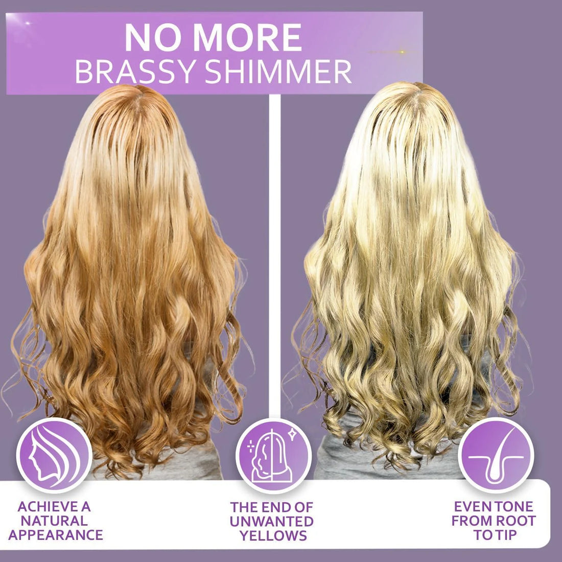 Purple Shampoo Toner for Blonde Hair for Color Treated Bleached Silver