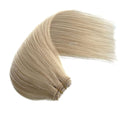 Sew in Real Human Hair Extensions, Blonde Weft 100G 20 Inch Hand Tied Weft Hair Extensions for Women