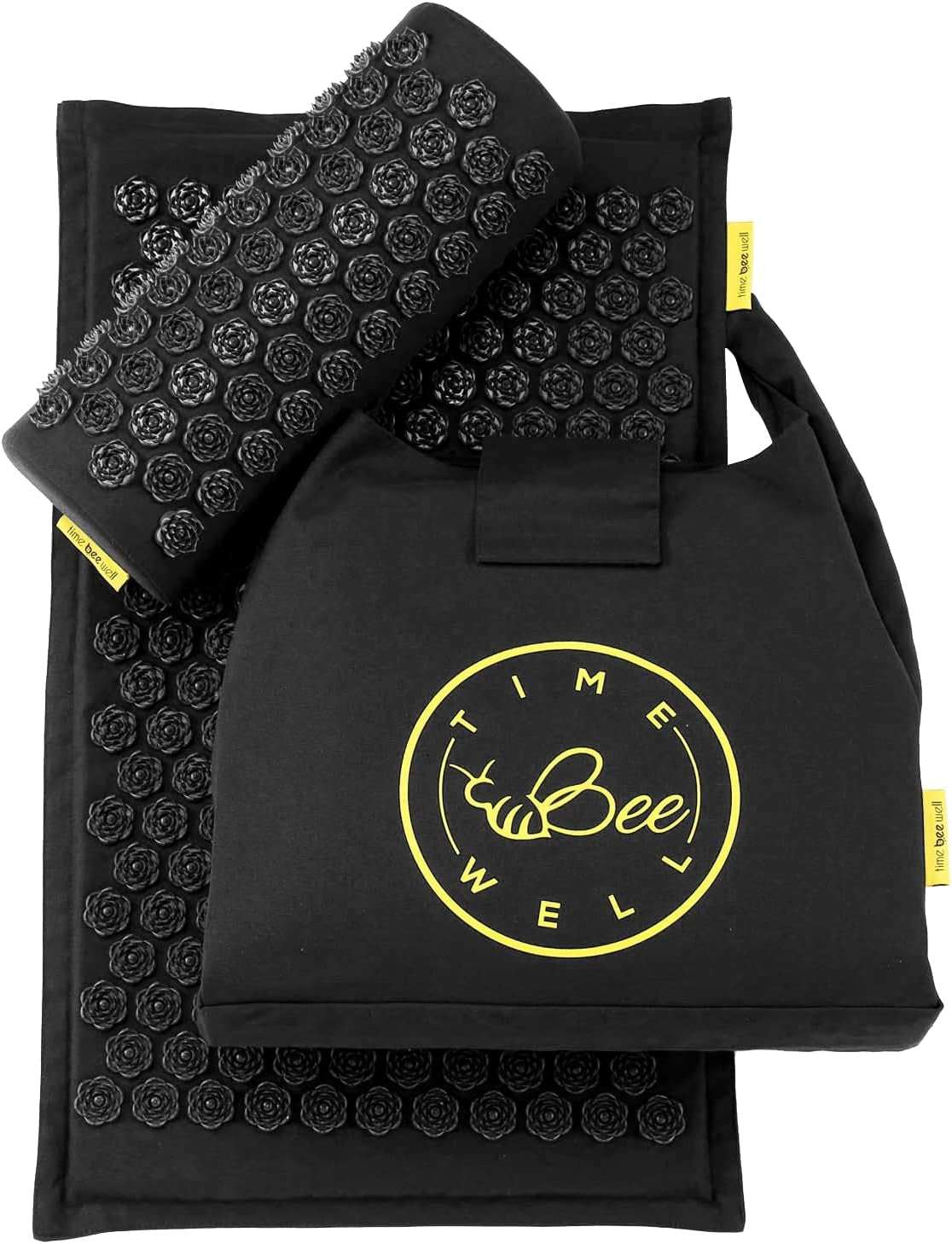 Acupressure Mat and Pillow Set | Acupuncture Mat for Back and Neck Pain Relief | Pranamat Inspired Accupressure Mats for Stress, Sciatic Pain, Feet Massage | Eco-Friendly Travel Bag Included