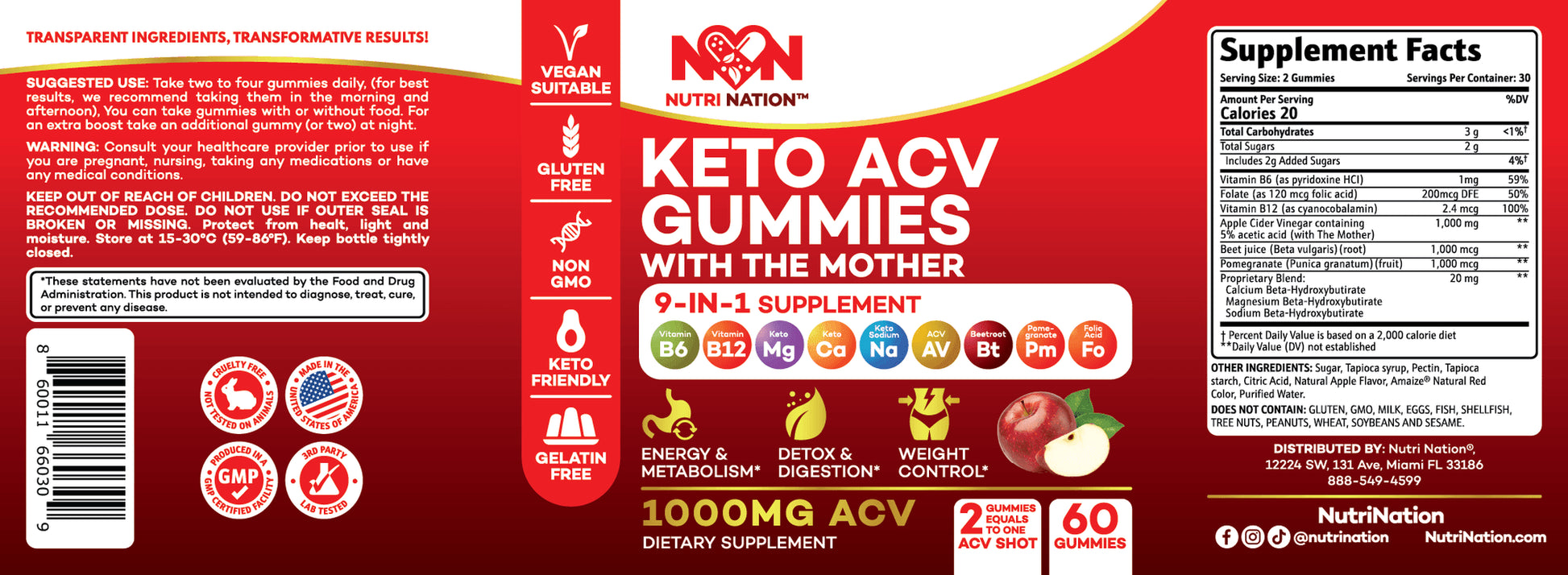 Keto ACV Gummies 1000Mg