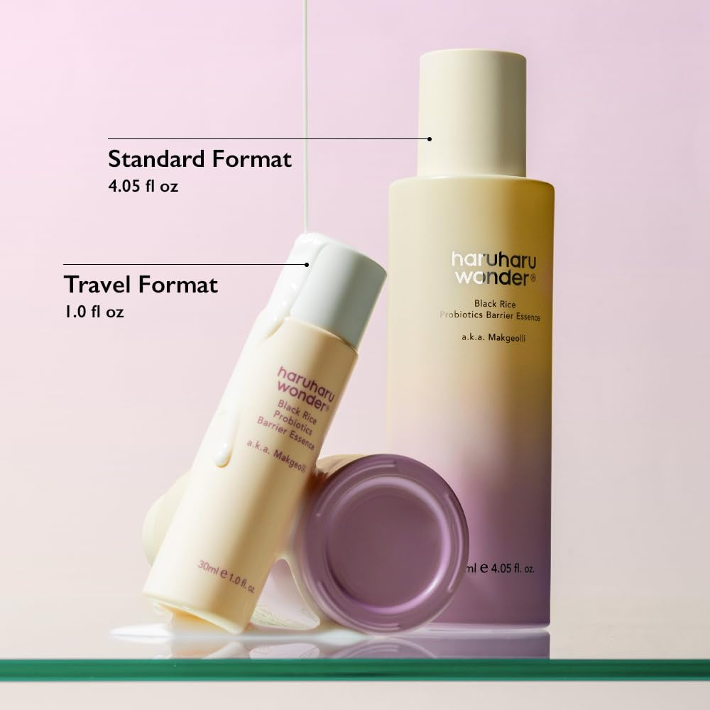 Wonder Black Rice Probiotics Barrier Essence 4.05 Fl. Oz Hydrating Milky Toner for Dry Skin, Soothes, Locks in Moisture, and Reduces Redness by Strengthening the Skin Barrier, Vegan