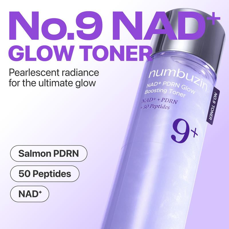 Numbuzin No.9 NAD+ Glow Up Duo - Advanced Anti-Aging Solution with NAD, Peptides, PDRN, Retinol, and Niacinamide for Wrinkles, Fine Lines, Eye Bags, Dark Circles, and Firming