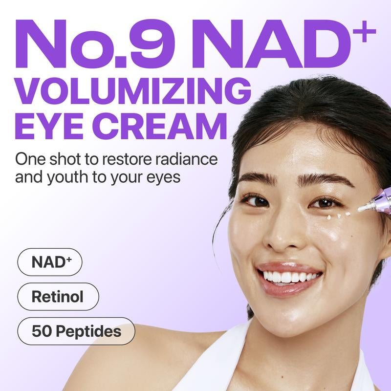 Numbuzin No.9 NAD+ Glow Up Duo - Advanced Anti-Aging Solution with NAD, Peptides, PDRN, Retinol, and Niacinamide for Wrinkles, Fine Lines, Eye Bags, Dark Circles, and Firming