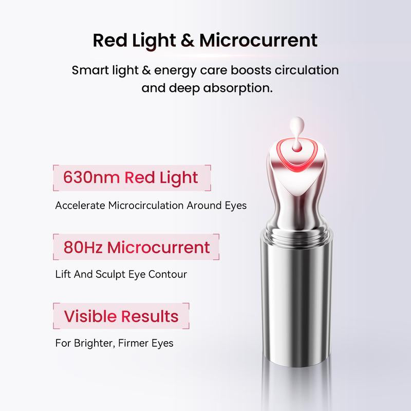 AMIRO PDRN Red Light Eye Cream, Anti-Aging Eye Treatment for Dark Circles and Puffiness, Repairing & Firming Eye Cream with PDRN & Red Light Therapy, Smooth Fine Lines and Reduce Eye Bags