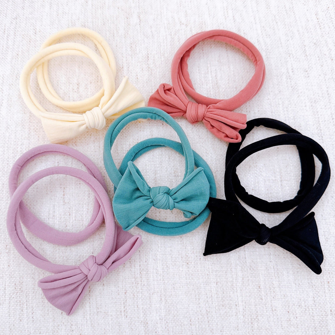 Jersey Bow Hair Ties Set of 2