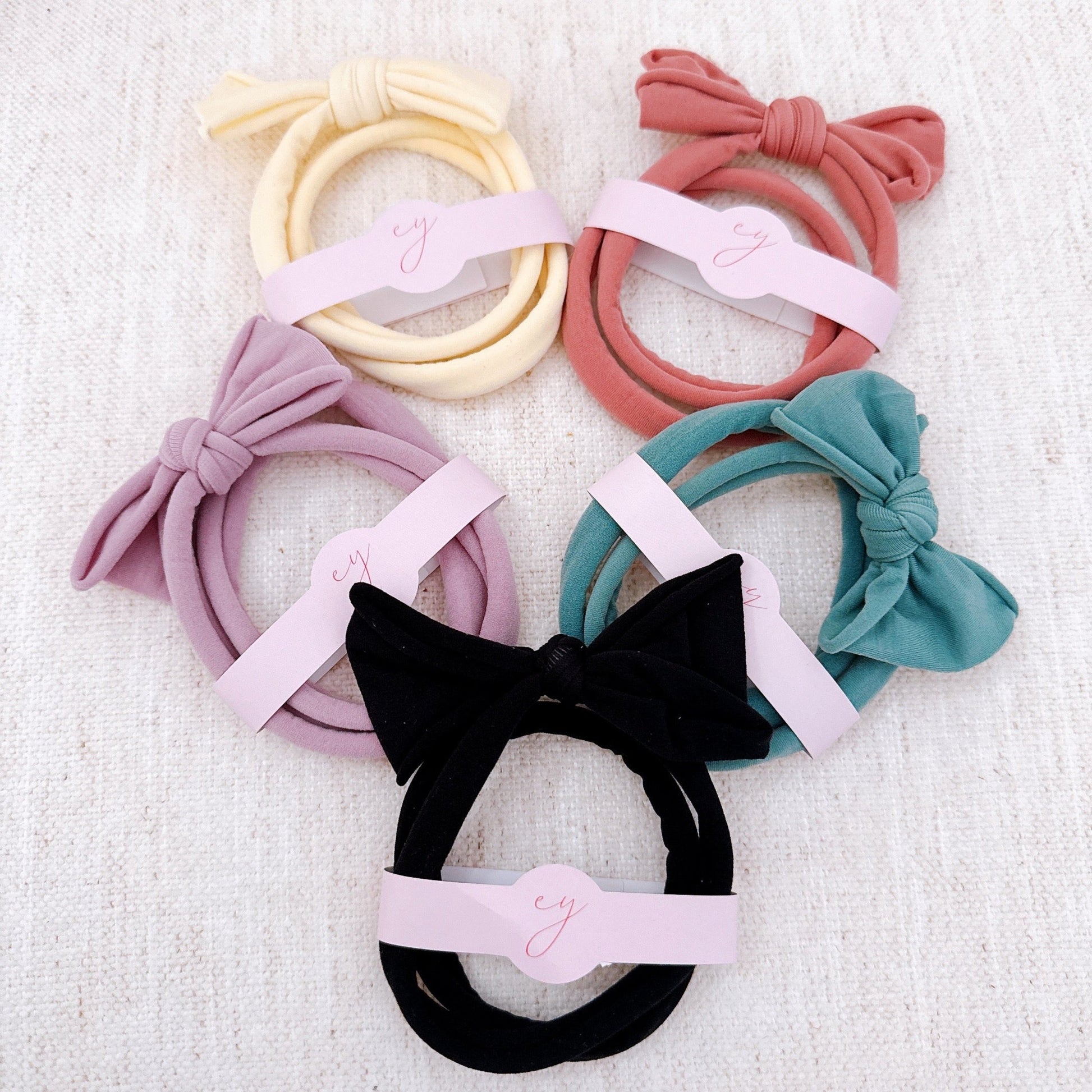 Jersey Bow Hair Ties Set of 2