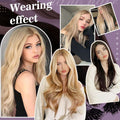 U Tip Hair Extensions Real Human Hair - Medium Brown Ombre, Golden Blonde Balayage, Platinum Blonde - 20Inch, 50G/S
