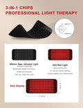 120 Leds Red Light Therapy Belt with 5 Levels Vibration Massage, Pulsed Controller Infrared Light Therapy Wrap for Body Waist Back Muscle Pain Relief, Improve Healing,Black