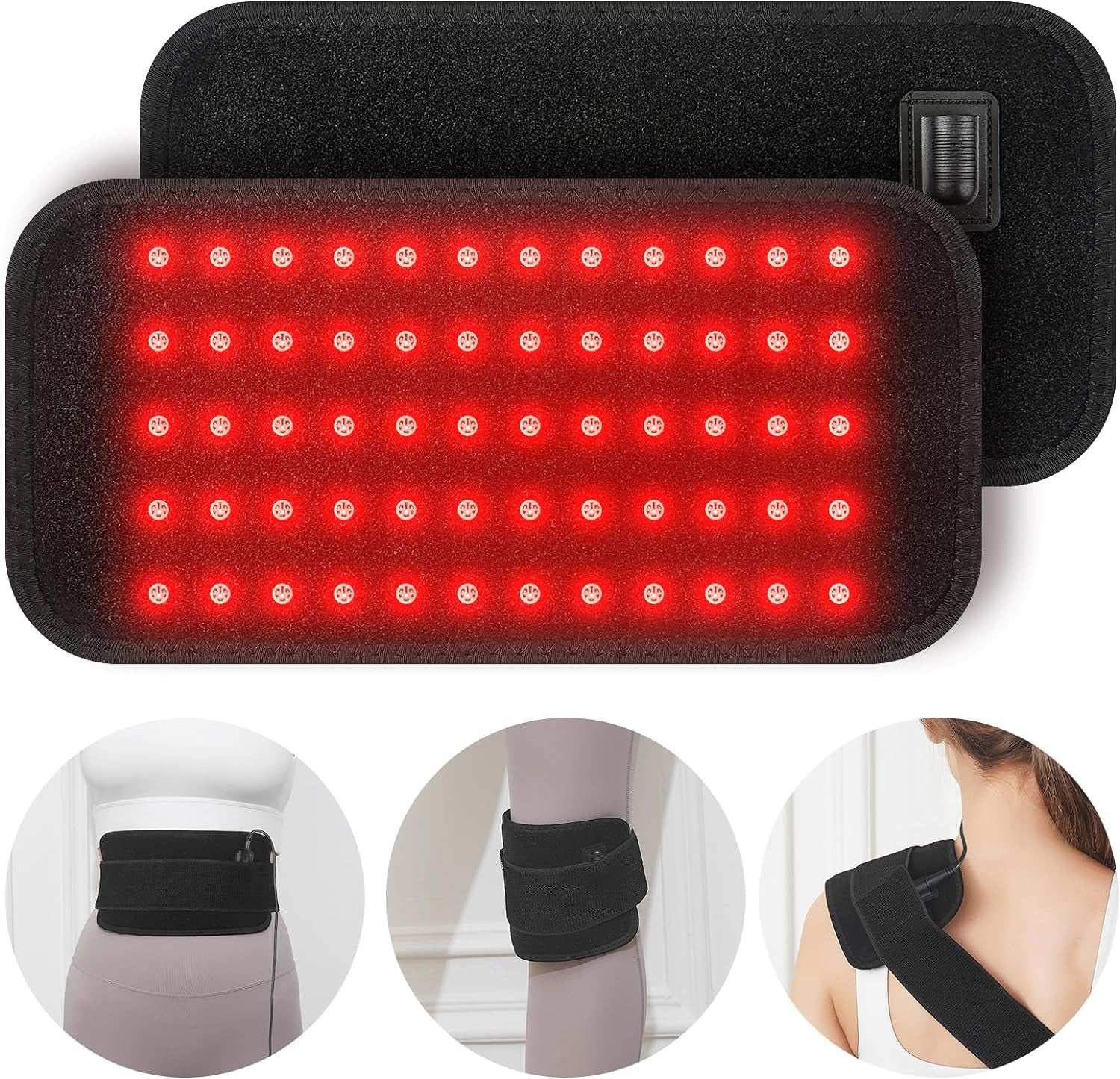 Red Light Therapy for Body,Infrared Light Therapy Pad with Timer Remote Control,Wearable 660Nm&850Nm with Heating for Neck Shoulder Back Body,Infrared Wrap Belt for Gift for Women Men