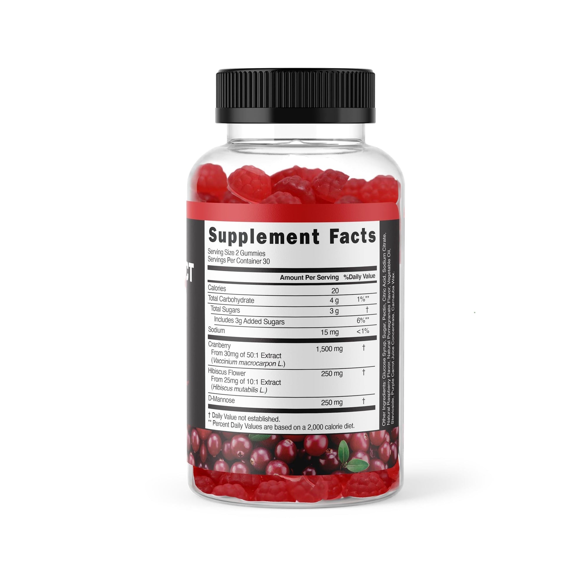 Potent Cranberry Gummies 1500Mg with D Mannose Urinary Tract Health for Women