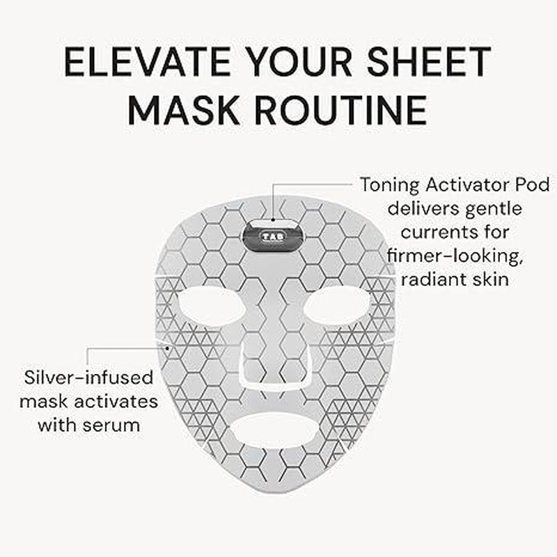 Tech Activated Beauty 4 Silverfusion Sheet Masks + Activator Pod - anti Aging Serum for Skin Renewal, Plumps Fine Lines, Hydrating Skincare