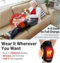 Red Light Therapy Knee Brace&Vibration Knee Massage for Pain Relief, 660Nm&850Nm Rechargeable near Infrared Light Therapy Device for Knee/Elbow/Shoulder Faster Recovery for Cordless Use