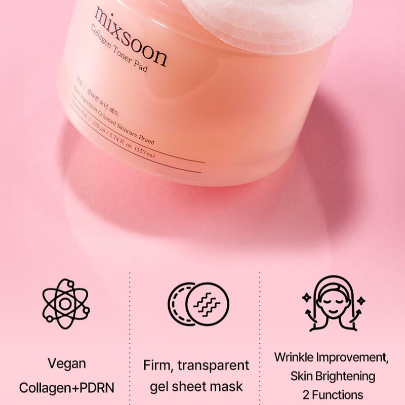 [Mixsoon] PDRN Collagen Anti-Aging Set | Collagen Cleansing Balm+Pdrn Collagen Gel Cleanser+Pdrn Collagen Eye Serum+Collagen Toner Pad+Pdrn Collagen Serum+Pdrn Collagen Cream