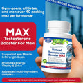 Testosterone Booster for Men over 50, Max Male Test Enhancing Pill, Libido Muscle Growth Super Workout Energy Supplement, Tongkat Ali, Tribulus, Maca Root, Horny Goat Weed, DHEA, Boron 90 Capsules
