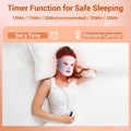 LED Light Therapy Mask, 4 Modes Portable with 2000Mah Rechargeable Remote, Blue, Amber, Infrared & Red Light Mask, 100 Leds, at Home