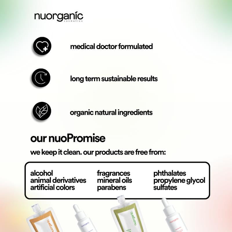 Nuorganic Face Lifting Serum | Anti-Aging Skincare for Skin Repair, Hyaluronic Acid, Vitamin C, All in One Serum for Fine Lines and Wrinkles, Organic Ingredients