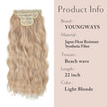 Clip in Wavy Hair Extensions for Women 22 Inch 4PCS Hairpieces Synthetic Long Natural Thick Hair Pieces for Women